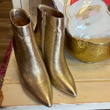 Load image into Gallery viewer, Gold ankle booties
