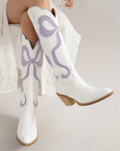 Load image into Gallery viewer, *Pre order* Purple bow cowgirl boots
