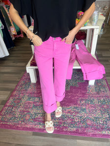 Mica Pink high rise wed leg Jeans