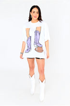 Load image into Gallery viewer, Purple boots gameday tee
