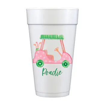 Pink Roadie foam cup set
