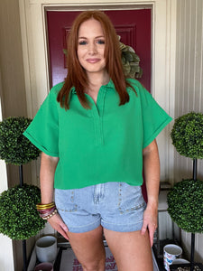 Kelly green blouse