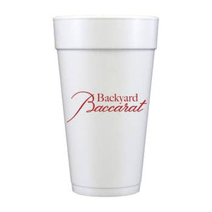 Backyard Baccarat foam cup set
