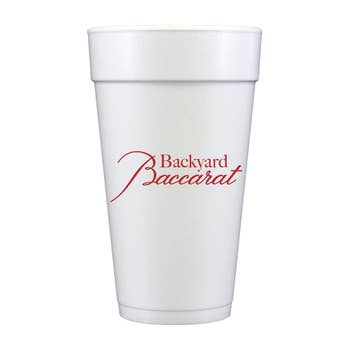Backyard Baccarat foam cup set