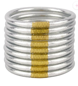 Silver all weather bangles