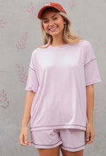Load image into Gallery viewer, Stitch lilac tee
